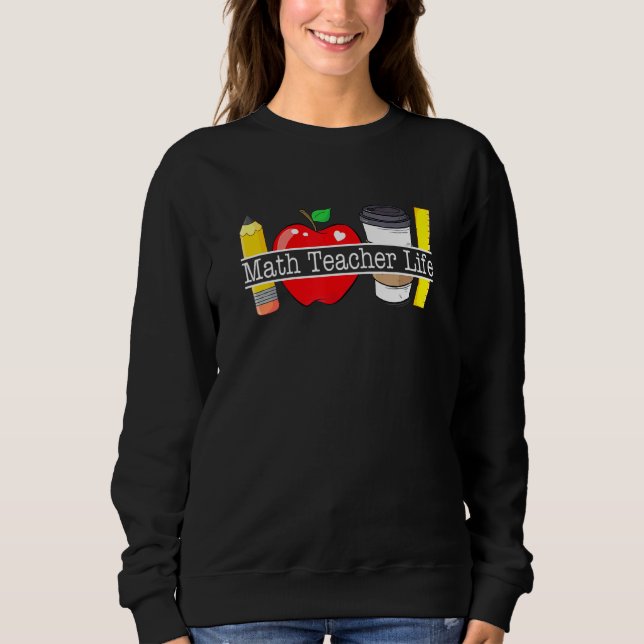 Moletom Maçã Café Lápis Matemática Professor Vida (Frente)