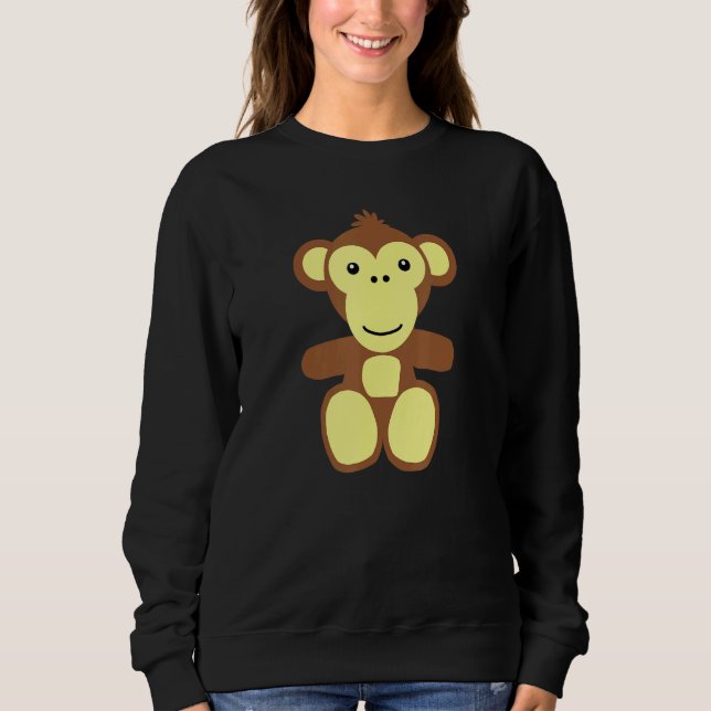 Moletom Macaco Bebê Com Floresta Florestal Selvagem De Gra (Frente)
