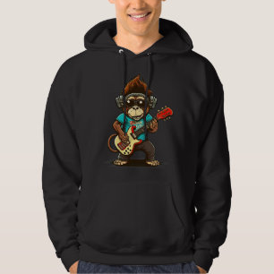 Moletom Macaco Chimpanzé Tocando Violão Acústico
