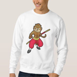 Moletom Macaco como guerreiro com Funcionarios e banda lar