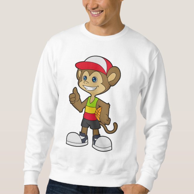 Moletom Macaco como jogador de basquetebol (Frente)