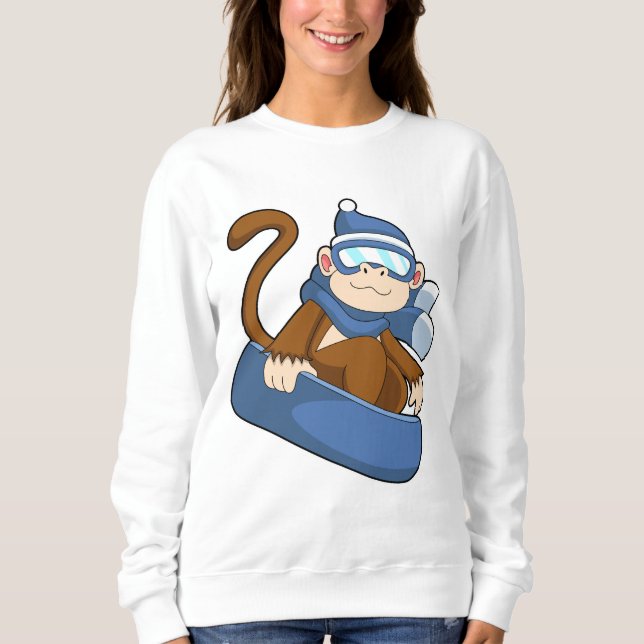 Moletom Macaco como Snowboarder com Sonowboard.PNG (Frente)