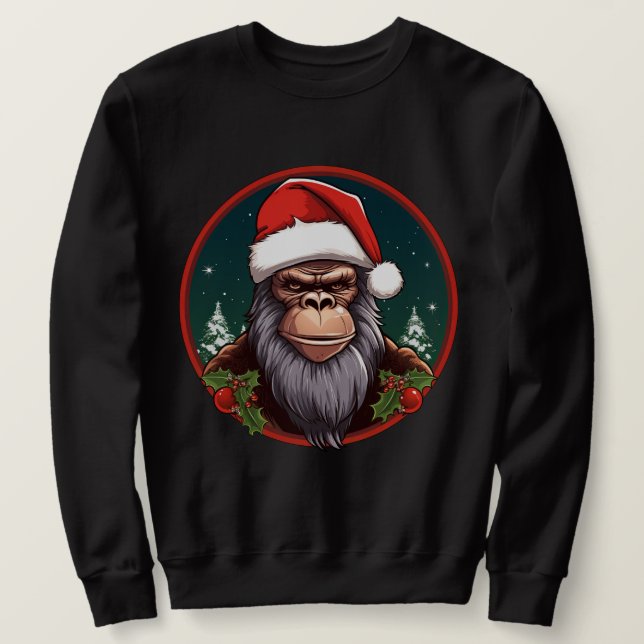 Moletom macaco de natal (Frente do Design)