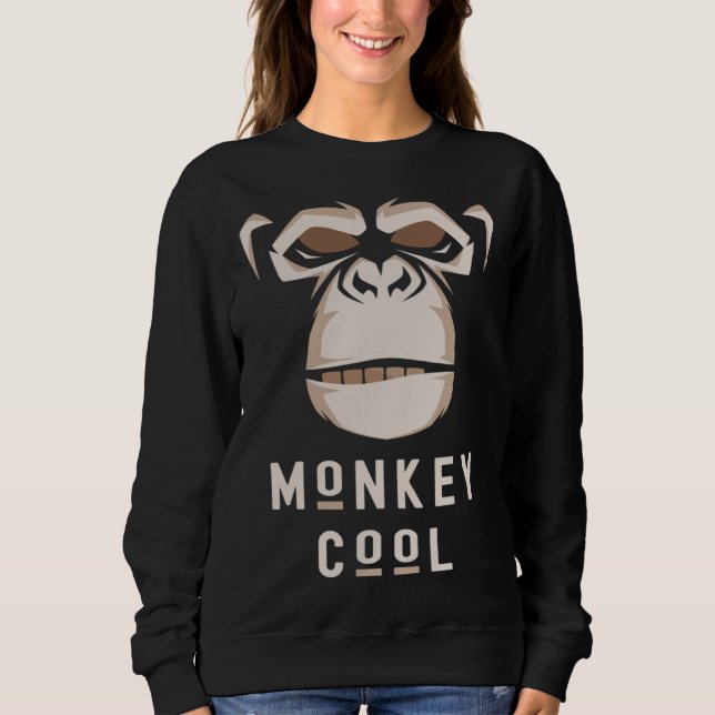 Moletom Macaco Engraçado Chimpanzé Divertido Animal Primat (Frente)