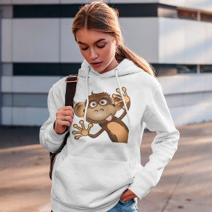 Moletom Macaco Engraçado Mulher Hoodie