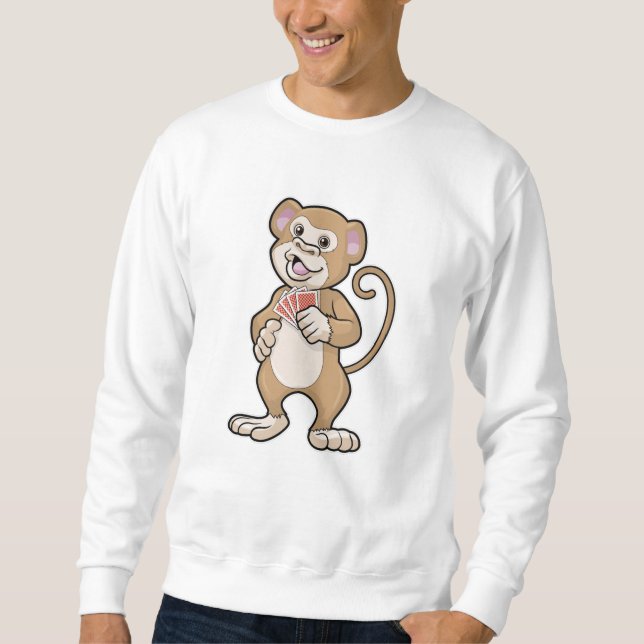 Moletom Macaco no Poker com cartões Poker (Frente)