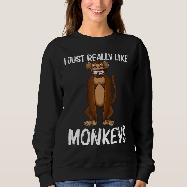 Moletom Macaco Para Homens Macacos Primários (Frente)