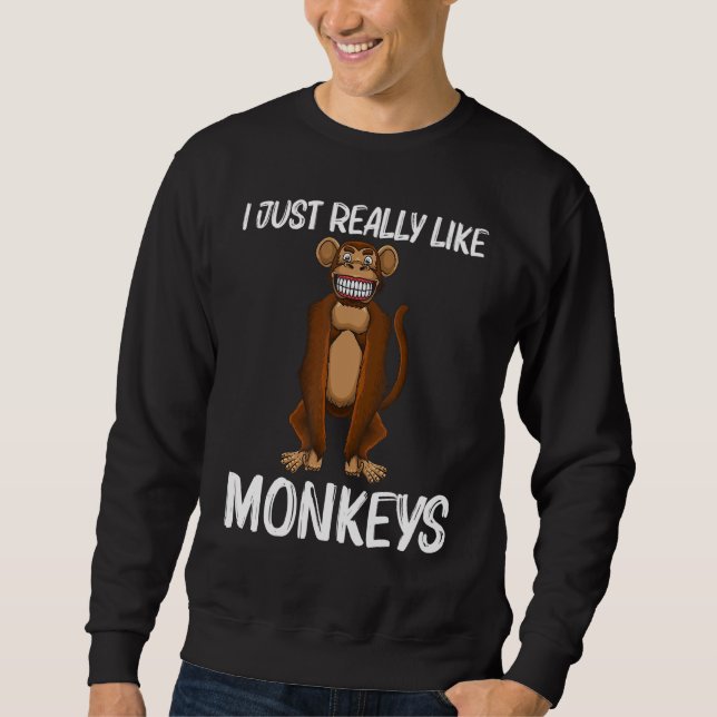 Moletom Macaco Para Homens Macacos Primários (Frente)