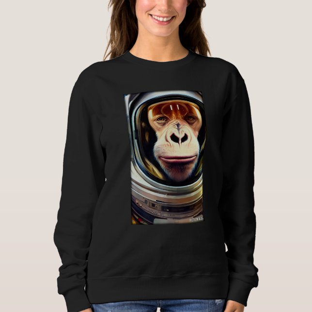 Moletom Macaco Primata Animal Astronauta Espaço Universo G (Frente)
