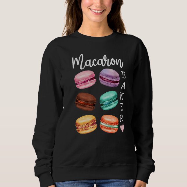 Moletom Macaron Baker Um Deserto Francês De Doces Como Mac (Frente)