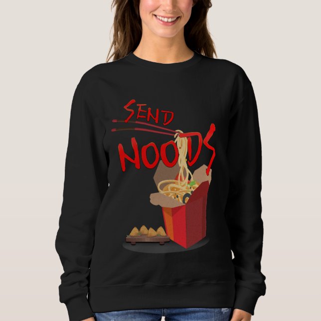 Moletom Macarrão chinês envia NOODS Comida asiática Ventil (Frente)