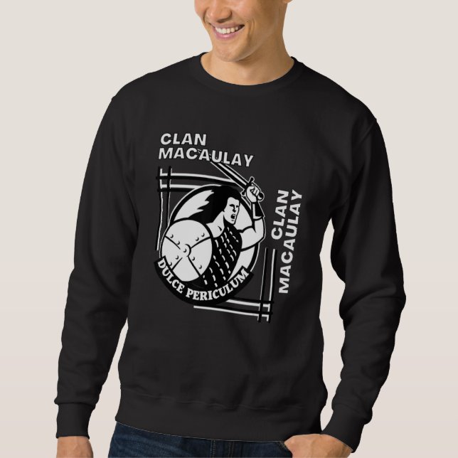 Moletom MacAulay Clan Gaelic Motto Swordsman (Frente)