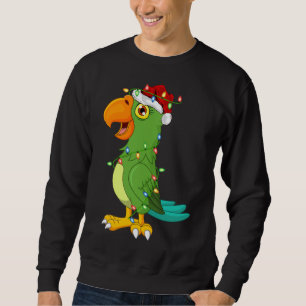 Moletom Macaw Bird Lover Xmas Santa Hat Macaw