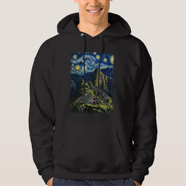 Moletom Machu Picchu Peru Inca StarNight Painting (Frente)