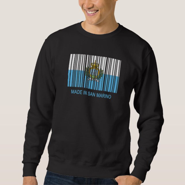 Moletom Made in San Marino Flag Barcode Premium (Frente)