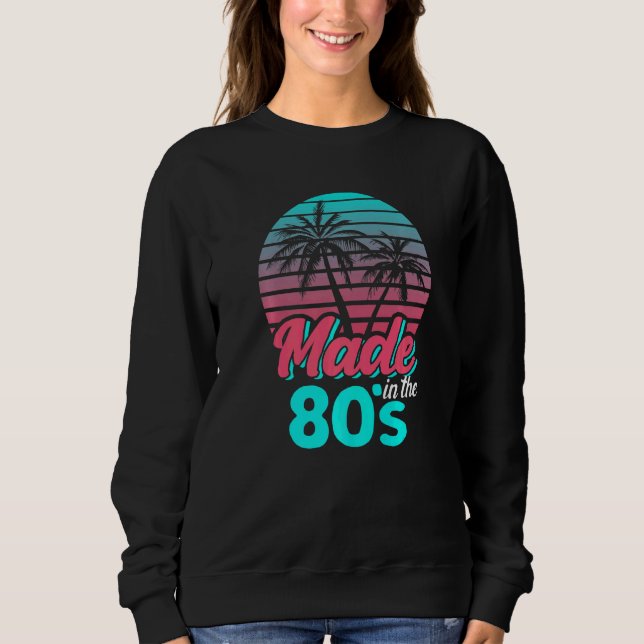 Moletom Made In The 80s Vaporwave Sunset Retro Party Costu (Frente)