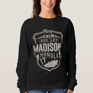 Moletom Madison Primeiro Nome Shirt Nome Madirt Aniversári