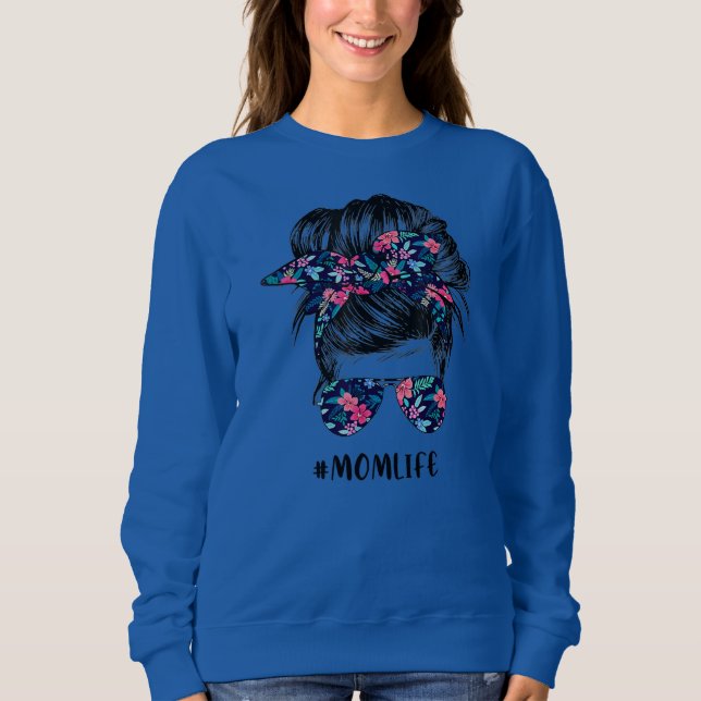 Moletom Mãe A Vida Má Cabelo Roupa Mulher Dia de as mães E (Frente)