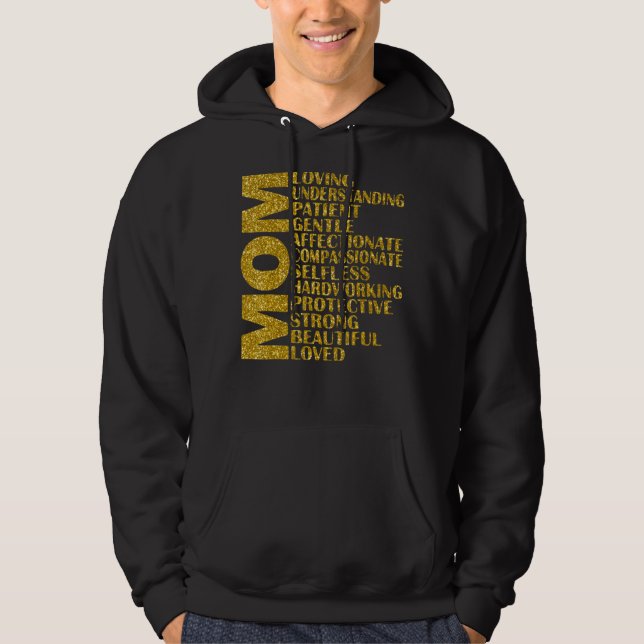Moletom Mãe adorando entender a paciente gentil vida da mã (Frente)