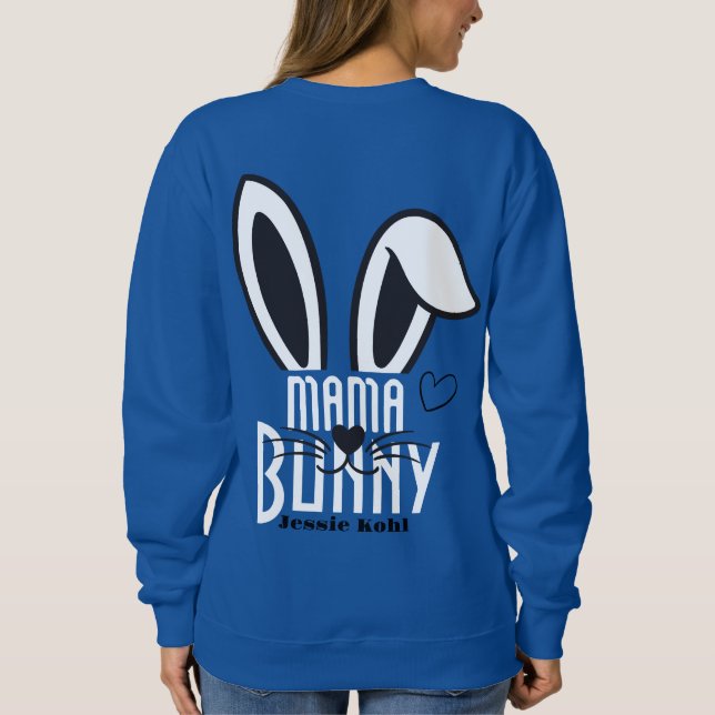 Moletom mãe bunny páscoa elegante família simples e fofa (Verso)