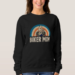 Moletom Mãe Ciclista Bicicleta Retro Ciclista Pilotando Bi