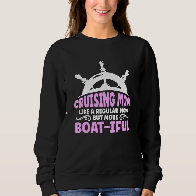 Moletom Mãe Cruzeira Como Uma Mãe Normal Mas Mais Barco If (Frente)
