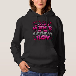 Moletom Mãe da família do menino de aniversário batendo