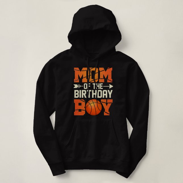 Moletom Mãe Da Mãe De Basquete De Aniversário (Frente do Design)