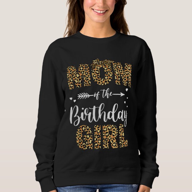 Moletom Mãe Da Rapariga De Aniversário Mãe Leopardo A Mata (Frente)
