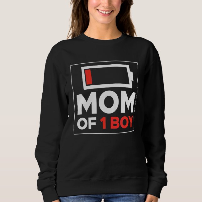 Moletom Mãe De 1 Rapaz Com Baixo Bateria Cansada Com Mãe F (Frente)