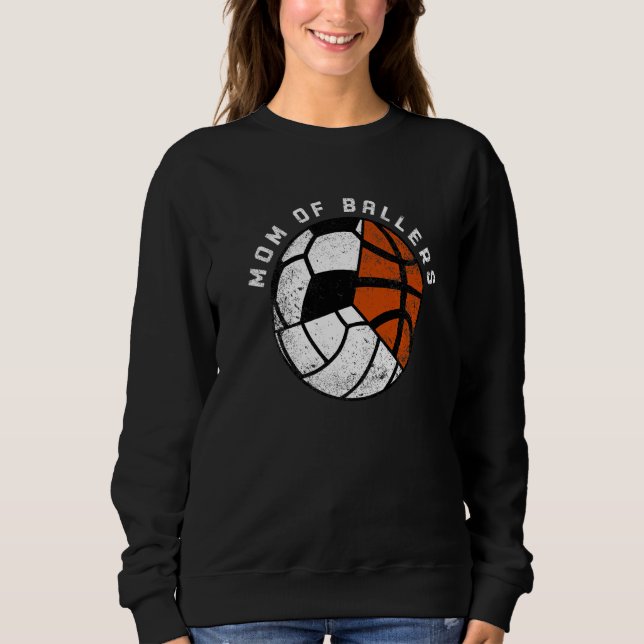 Moletom Mãe de Atletas  Volei Futebol Basquetebol Mãe (Frente)