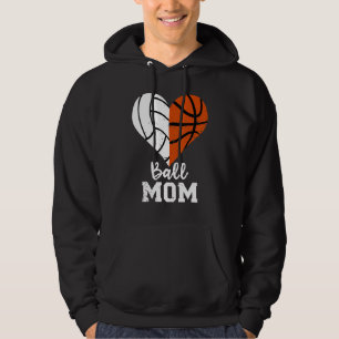 Moletom Mãe de Ball Mãe Coração de Voleibol