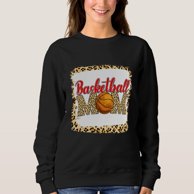 Moletom Mãe de basquete esportes leopardo bola mãe da mãe (Frente)