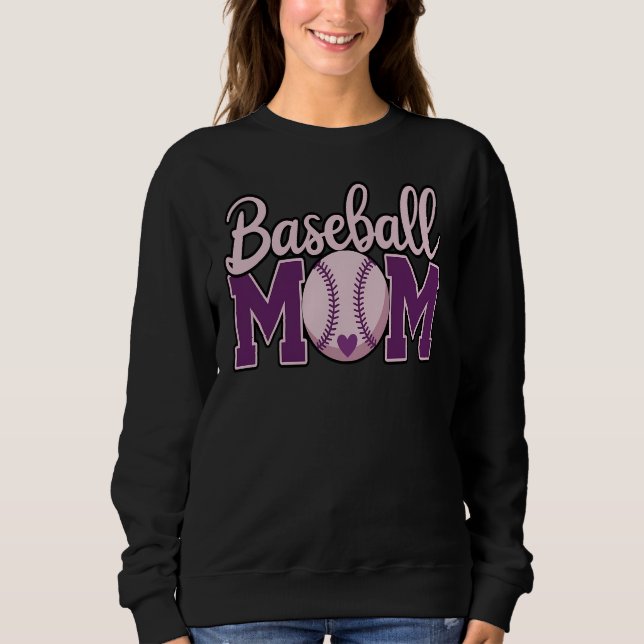 Moletom Mãe de Beisebol, Dia de Jogo de Beisebol (Frente)