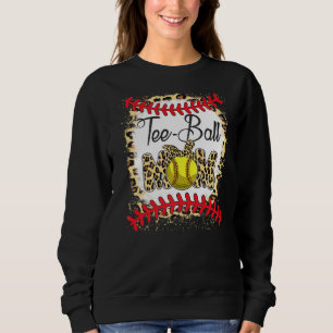 Moletom Mãe de Bola de Tee Mãe de Softball Leopardo Sangra