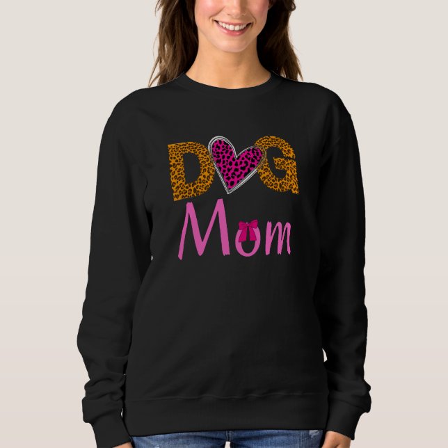 Moletom Mãe de Cachorro Estampa de Leopardo/Tendência de A (Frente)