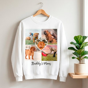 Moletom Mãe de Cachorro Personalizado Colagem de 5 Fotos e