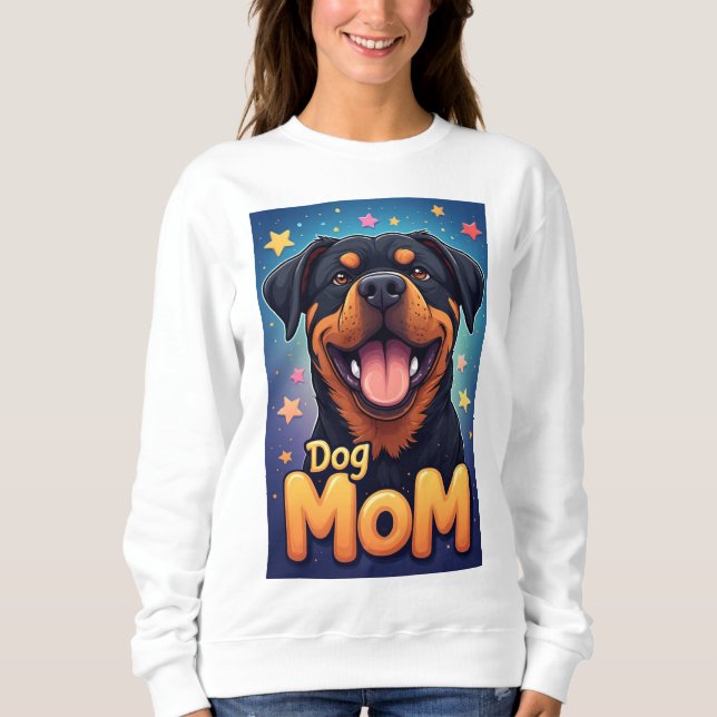 Moletom Mãe de Cachorro Rottweiler Sorridente (Frente)