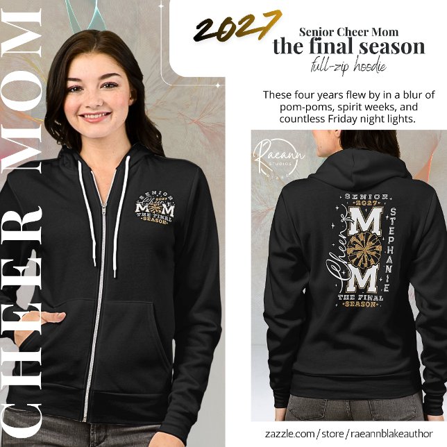 Moletom Mãe de Cheerleader Sênior Personalizado 2027 (Criador carregado)