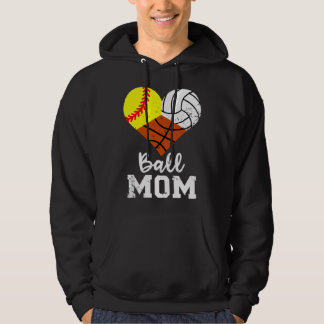 Moletom Mãe de Esporte Engraçada de Softbol Volei Basquete