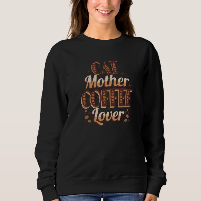 Moletom Mãe de Gato Amante de Café (Frente)