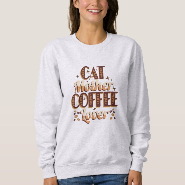 Moletom Mãe de Gato Amante de Café (Frente)