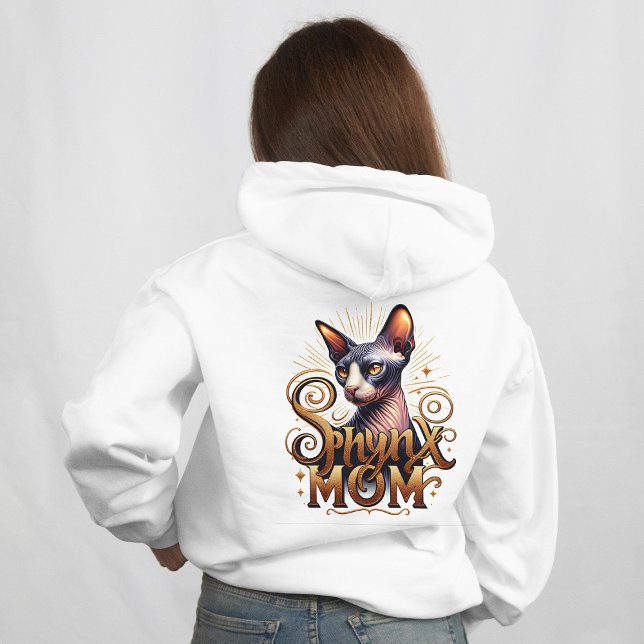 Moletom Mãe de Gato Sphynx Feminino  (Sphynx Cat Lover Mom Clothes )