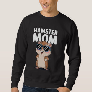 Moletom Mãe de Hamster Óculos de Sol Legais Cartoon Divers