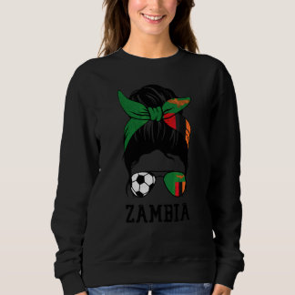 Moletom Mãe de Menina de Futebol Zambiana Coque Desarrumad