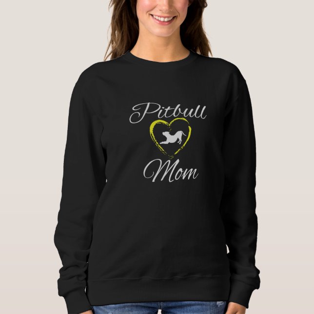 Moletom Mãe de Pitbull Pibble Cachorro  Mãe de Pit Bull Am (Frente)