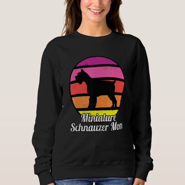 Moletom Mãe de Schnauzer Miniatura I Retro Mini Schnauzer (Frente)
