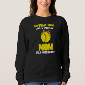 Moletom Mãe de softball feminino como uma mãe de softball