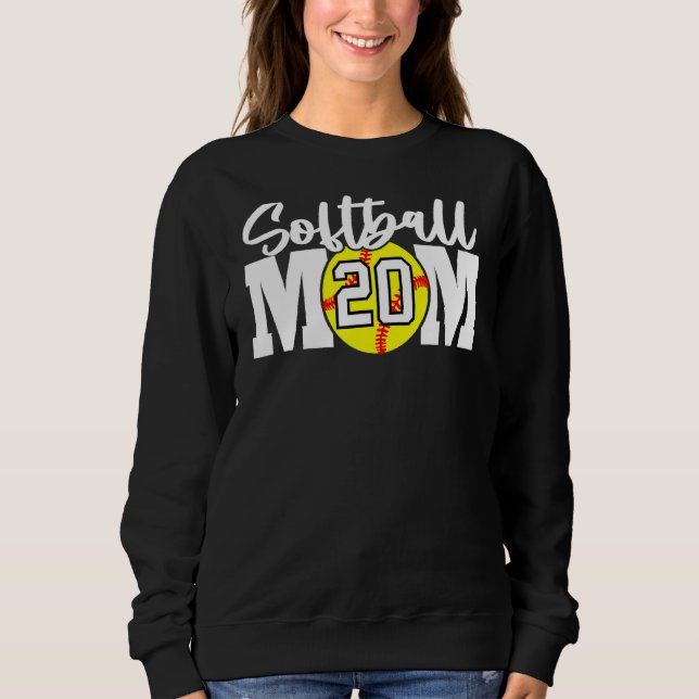 Moletom Mãe de Softball Número 20 (Frente)
