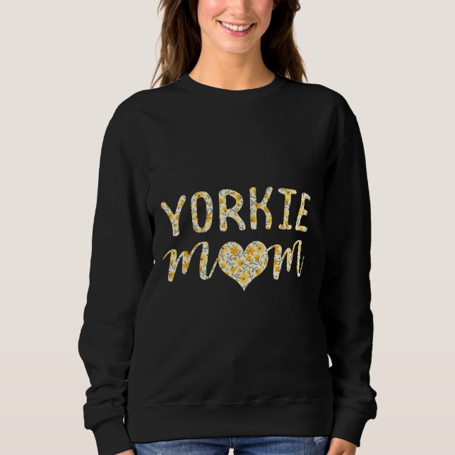 Moletom Mãe de Yorkie Feminina Presente de Mãe de Yorkshir (Frente)